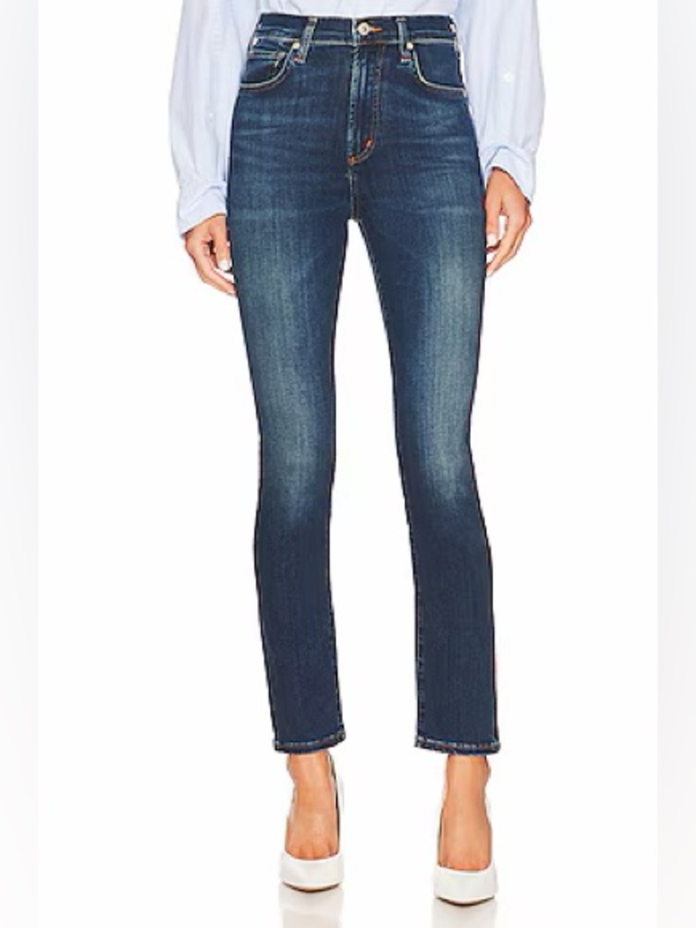 Citizens of Humanity Olivia High Rise Slim in Morella Blue Skinny Jeans Size 23